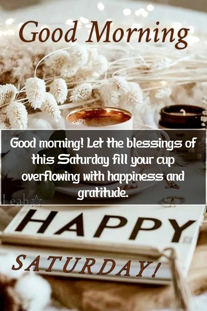 Good Morning Saturday Blessings