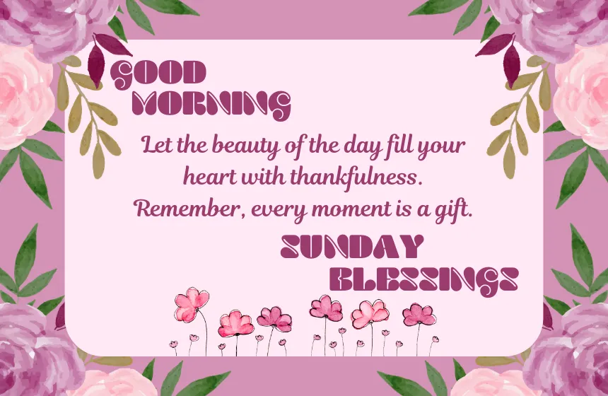 Good Morning Sunday Blessings