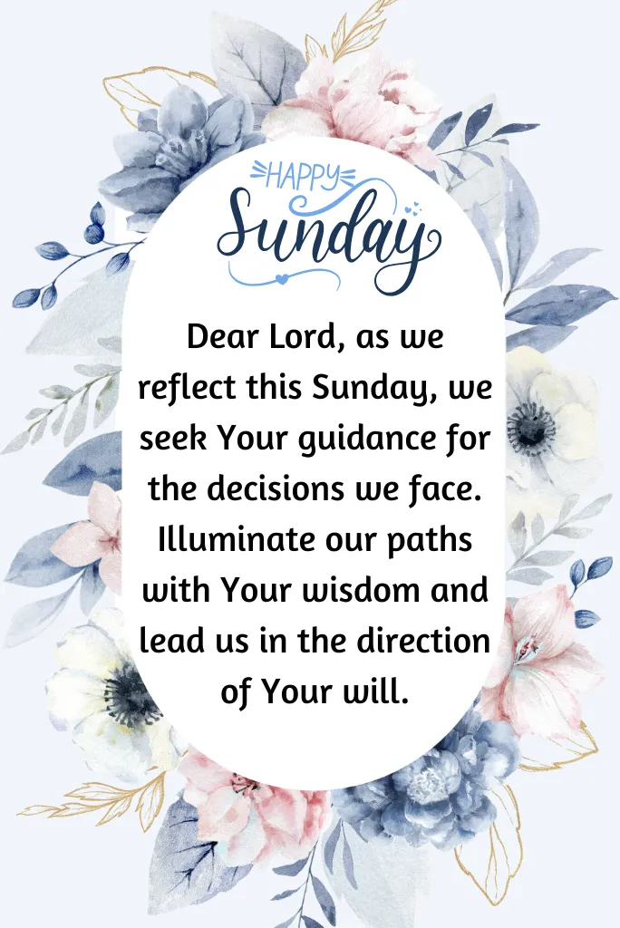 Sunday Blessings and Prayers